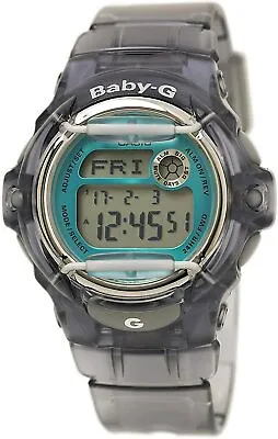 Casio BABY-G SHOCK BG169R-8B World Time Clear Gray Digital 200m Ladies Watch • $64