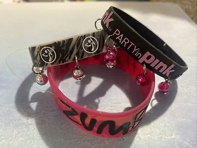 Zumba Dance Jingly Bells Wristband Beacelets - Party In Pink • £4.99
