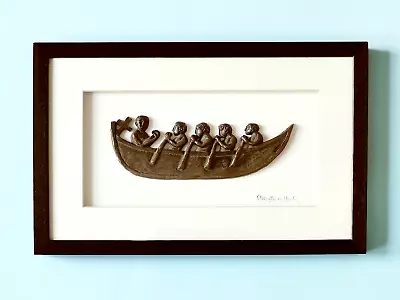 Vtg Irish Wild Goose Studio Strength In Unity Framed Pilgrims Bronze Wall Decor • £59.99