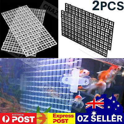 2Pcs Plastic Fish Grid Divider Durable  Holder Fish Tank Tray  Crate Aquarium VI • $6.59