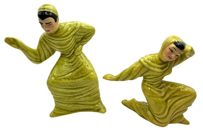 $45 • Buy Vintage Ceramics Art Studios Pair Of MCM Figurines Dancers Beth & Bruce