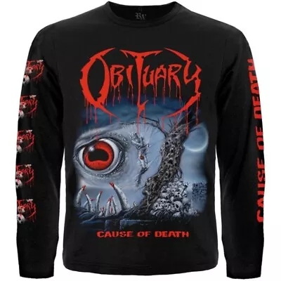 Obituary  Cause Of Death   Long Sleeve Black T-Shirt Death Morbid Angel • $29.88