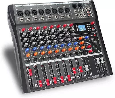 AX-80 Audio Interface Digital Mixer USB Bluetooth MP3 Input Mixing Console 8 Cha • $148.42