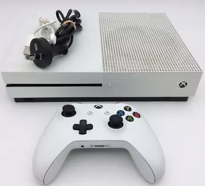 Xbox One S 2TB HD Disc Edition Console + White Controller Microsoft • $225