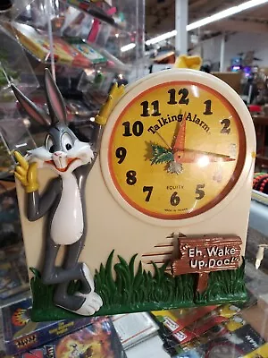 Vintage 1974 Janex Warner Bros. Bugs Bunny Talking Alarm Clock For Parts/repair • £28.93