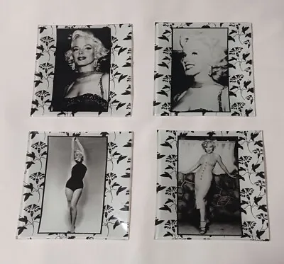 Marilyn Monroe Set Of 4 Square Glass Decorative Collectors Plates 6.50 X6.50  • $24.99