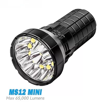 MS12 Mini Powerful Flashlight 65000 Lumens CREE XHP70.2 LEDs Rechargeable Torch  • $409.89