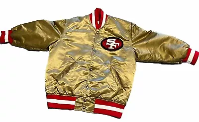 Rare Size! Authentic Vintage 49ers Pro Line Starter  Jacket ~ Gold Satin ~ Small • $333.13