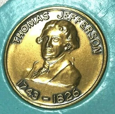 Thomas Jefferson 1743-1826 Monticello Virginia VA Bronze Medal Token • $12