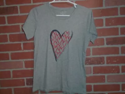 J By J.crew Womans Heart Design Tshirt Size Medium • $6.99