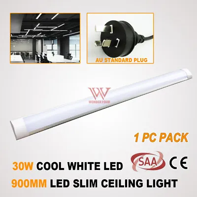 30W LED Batten Ceiling Lamp Fluorescent Tubes 90CM Flood Panel Down Light Bar T8 • $24.95