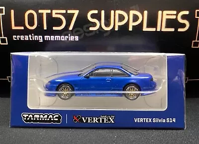 Tarmac Works Global64 VERTEX Silvia S14 Blue Metallic T64G-018-BL 1:64 • $9.99