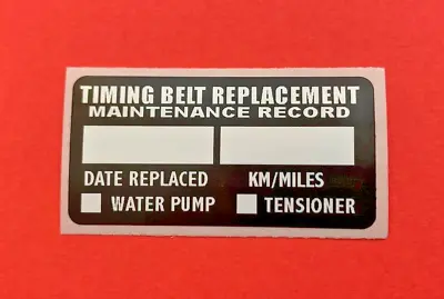 (Qty 5) TIMING BELT STICKERS POLYESTER LABELS WATER PUMP TENSIONER 2  X 1  • $3.10