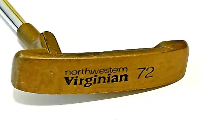 Vintage Northwestern Virginian 72 Rh Brass Head Putter - Leather Grip • $19.95