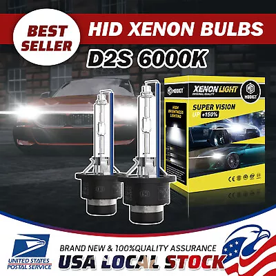 Xenon HID D2S Two Bulbs Headlight 6000K White Bi-Xenon Replacement Upgrade Stock • $17.19