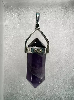 Metaphysical Amethyst Crystal Pendant Healing Protection Cleanse  Inspire SS107 • $13