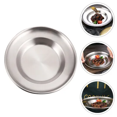  Stainless Steel Plate Snack Containers For Toddlers Dinner Plates Food • £11.78