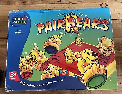 PAIR BEARS By Chad Valley Game Matching Pairs Shapes & Colours Vintage • £3