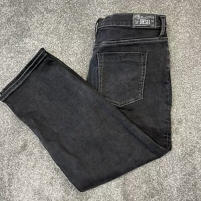 Diesel Niclah Women Jeans W32 L32 Reg Straight High Waist Black Dark Wash Rb005 • £34.99