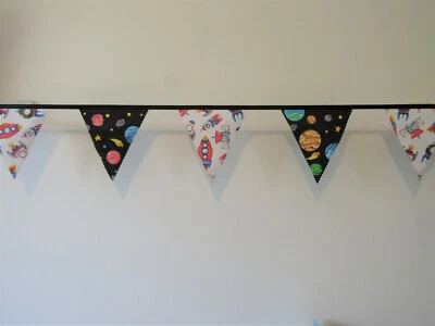 £6 • Buy Space Galaxy Bunting Rockets Unisex Party Decor Nursery Unisex Birthday 