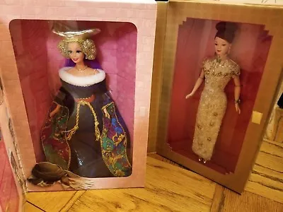 1994 Great Eras Barbie Collection Medieval Lady & 1998 Golden QI PAO Barbie  • $79.99