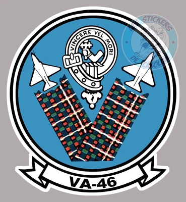 $4.71 • Buy STICKER VA-46 SQUADRON 46   Clansmen   COAT OF ARMS BADGE NAVY VZ031