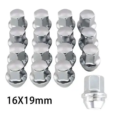 £13.49 • Buy 16x WHEEL NUTS - FORD (M12x1.5) ALLOY CHROME TAPERED SEAT 19MM HEX BOLT