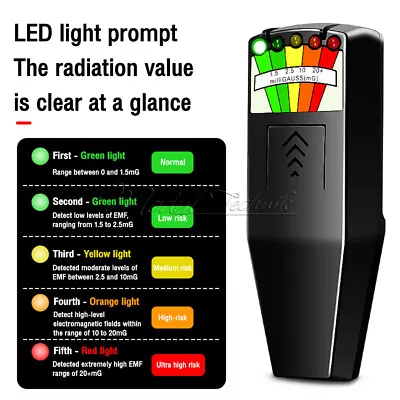 K2 Magnetic Field Radiation Detector 5-Color LED Indicator GS EMF Meter • $17.43
