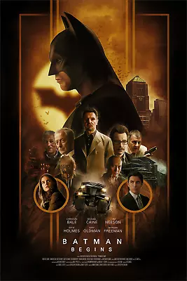Batman Begins 24x36 By Rich Davies Ltd Edition X/250 Poster Print Mondo MINT Art • $135