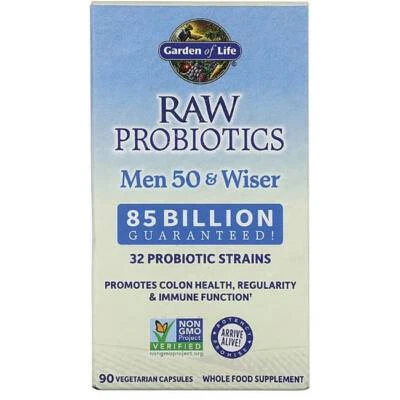 $41.99 • Buy Garden Of Life Raw Probiotics Men 50 & Wiser 85 Billion Cfu 90 Veg Caps