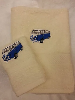£14 • Buy Personalised Vw Camper Van Towel Set Christmas Gift Hand Towel/ Face Cloth