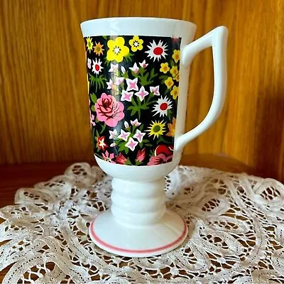 Vintage Pedestal Mug Mod Floral Japan Napco Ware 1960s • $13.99