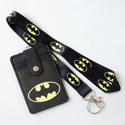 $12.99 • Buy Batman Faux Leather Card Slot ID Badge Holder With 18 Inch Lanyard