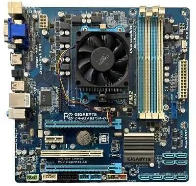 GIGABYTE GA-F2A85XM-D3H Socket FM2 DDR3 Micro-ATX Motherboard With BP • £26.99