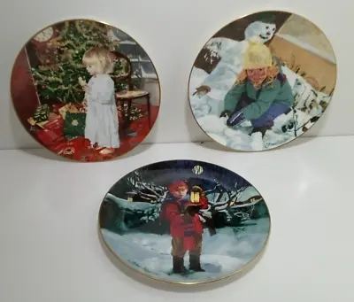 Coalport Children At Christmas Collector Plates X 3 • £17