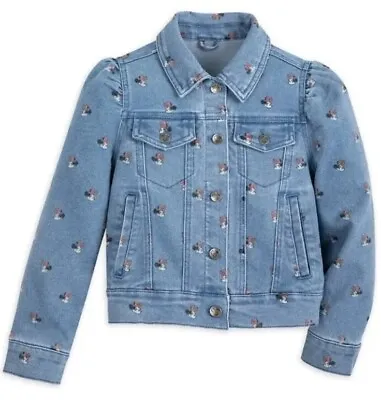 Disney Parks Minnie Mouse Womens Denim Jacket Jean Stretch Plus Size 2X New NWT • $65