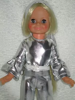 Adorable  15    NO Doll Ideal Velvet Mia Silver Disco Outfit Pants Shirt Belt • $24