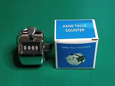 Hand Tally Counter Mechanical 0-9999 Finger Loop On Left Reset Knob On Right • $5