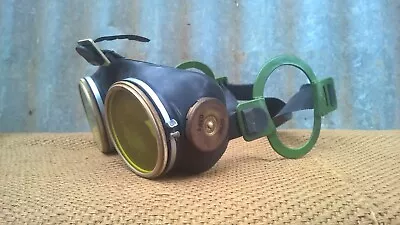 Vintage Industrial Steampunk Safety Goggles In Original Case • $80