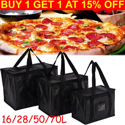 Large Food Delivery Insulated Bags Pizza Takeaway Thermal Warm Cold Bag Ruck Hot • £4.69