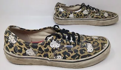 Vans Hello Kitty Women's Size 9.5 Leopard Print Shoes Sneakers 2014 • $39.99