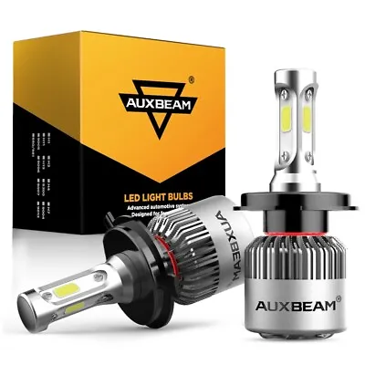 Auxbeam 3Sides 9003 H4 HB2 LED Headlight Bulbs Kit High-Low Beam 50W 6000K White • $21.99