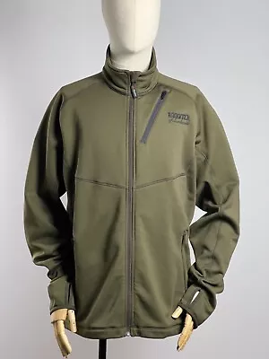 HARKILA Mens Fleece Hunting Jacket Size 2XL Khaki Green Polartec Insulated • $55.30