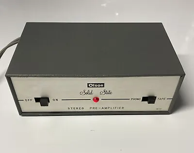 Vintage Olson Am-297 Mini Solid State Pre Amplifier For Phono Tape • $32.33