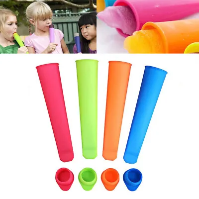 Silicone Ice Cream Cake Mold Ice Lolly Frozen Popsicle Mould Tray DIY Tool • £3.36
