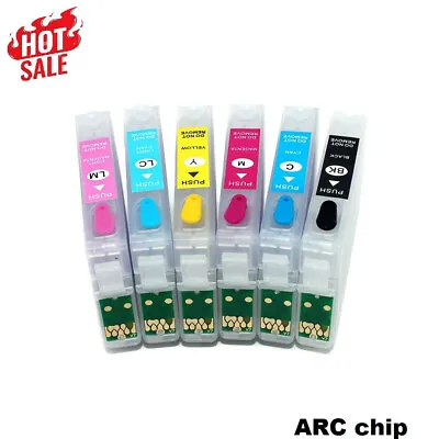 Refillable Ink Cartridge T0781 - T0786 For Epson R260 R380 RX580 Artisan 50 • $31.95