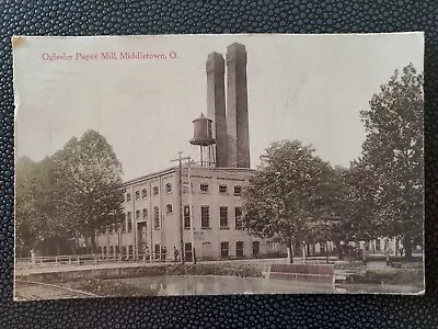 Oglesby Paper Mill Middletown Ohio C1912 Postcard • $8