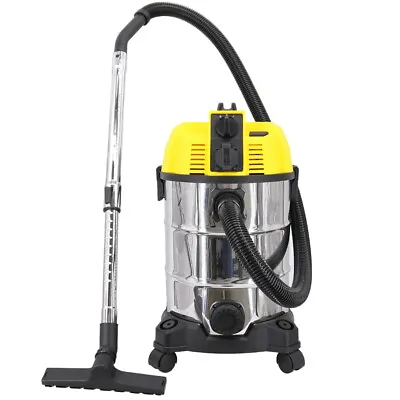 30L 1600W WET DRY Vacuum Cleaner 2 In 1 Blower Vac With Integrated Power Socket • £71.99