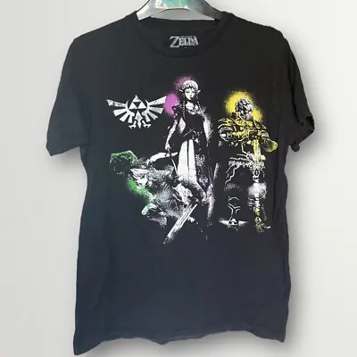 Damaged Small Legend Of Zelda Twilight Princess Link Gannon Black Mens T-Shirt • £10