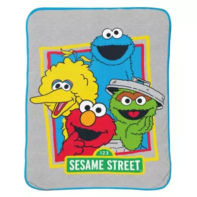 Sesame Street 46  X 60  Multicolor Plush Microfiber Throw Machine Washable • $26.95